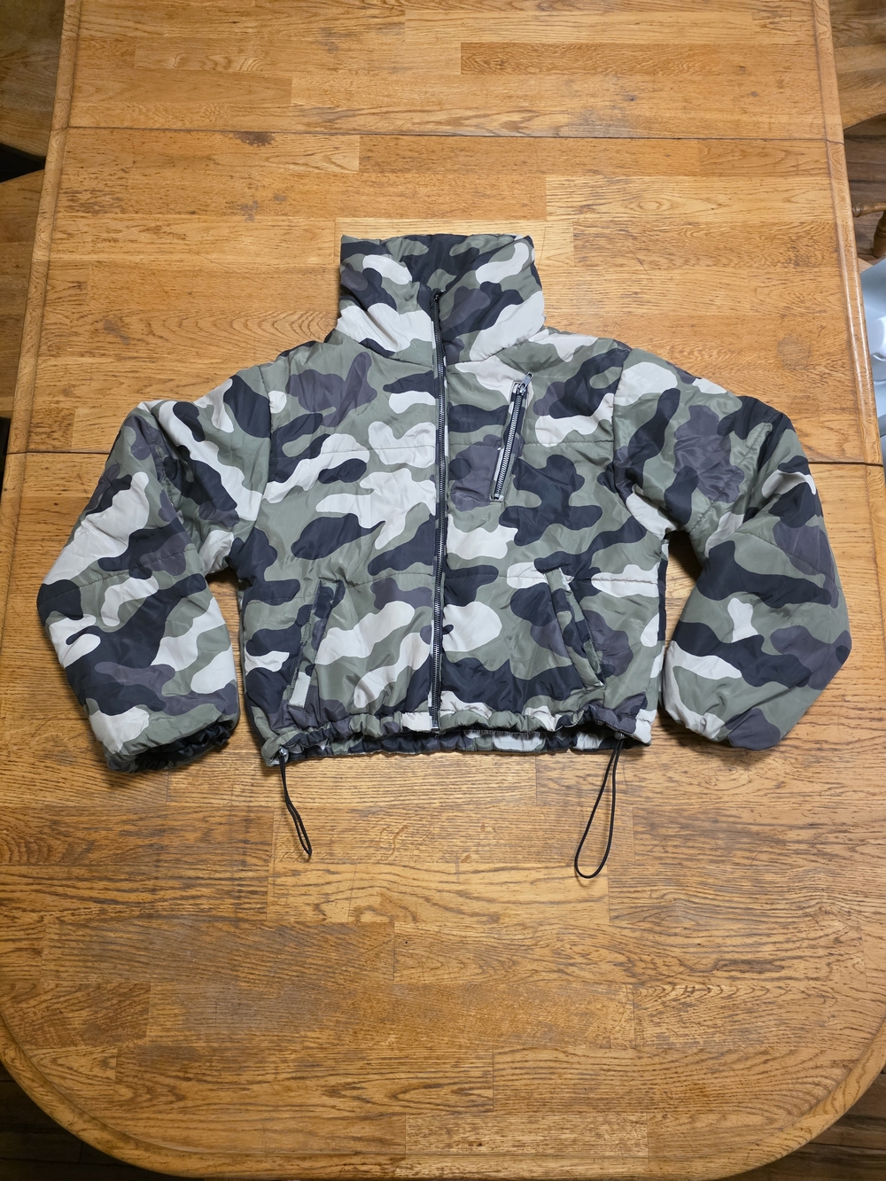 Puffer Camo Cropped Streetwear Jacket Forever 21
